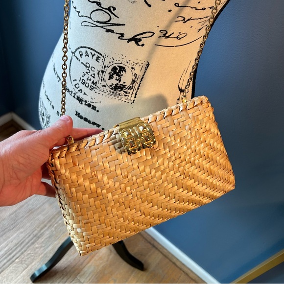 Vanessa Wicker clutch crossbody bag - Picture 14 of 14